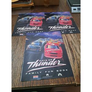 Lot of 3 Days of Thunder Family Fun Books 1990 NASCAR Paramount Exxon Promo